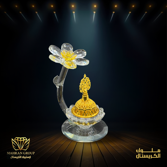 مبخرة كريستال وردة